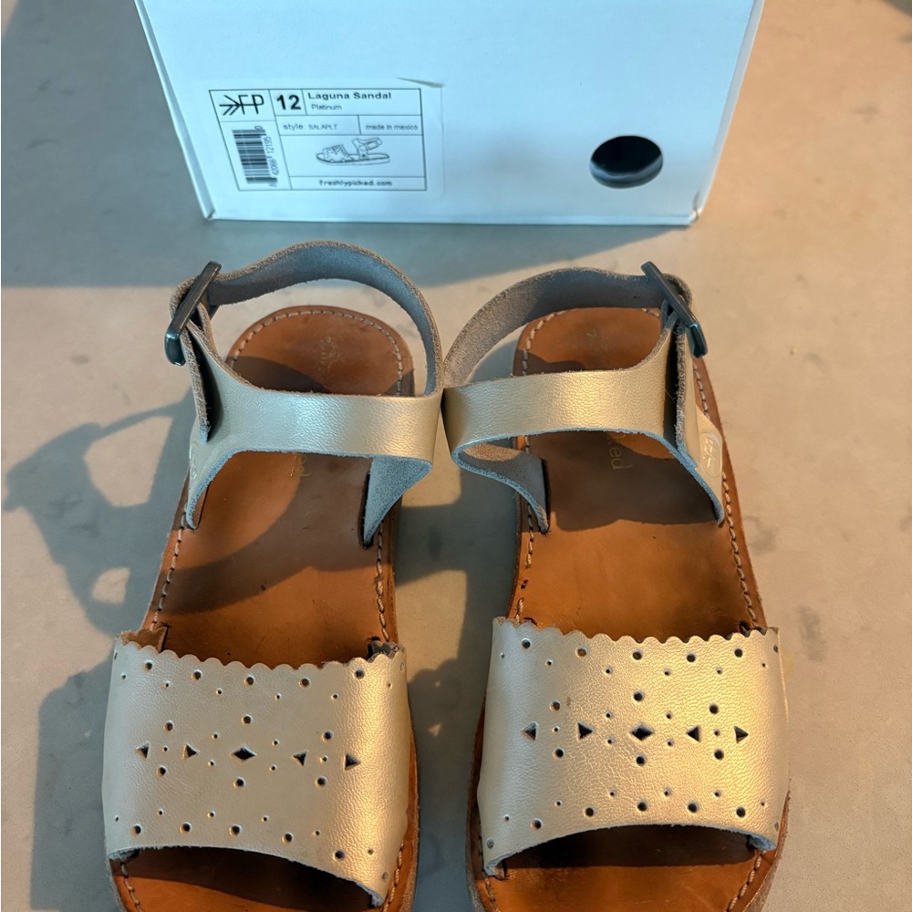 Freshly Picked Size 12 Sandals in platinum